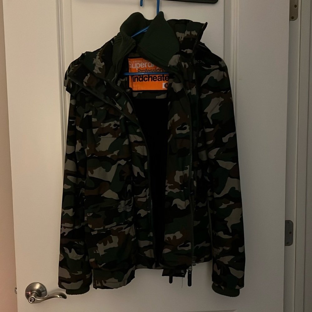 Like New Superdry Camo Windcheater Coat M